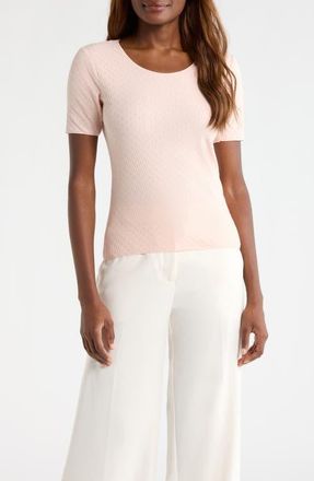 Emporio Armani Jacquard Knit Top in Light Pink at Nordstrom, Size Xx-Large