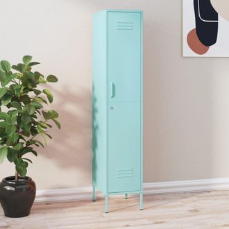 Berkfield Home Locker Cabinet Mint 35x46x180 cm Steel in Green | Size: 35 x 46 x 180 cm