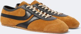 Dries Van Noten Leather-trimmed suede sneakers