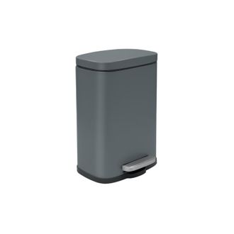 Spirella Spirella - Papelera Con Pedal Acero Akira 12l Gris Mate