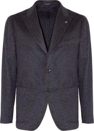 Tagliatore Button Pin Blazer - Heren - Blazers - Grijs - 2XL - Wol - Jassen