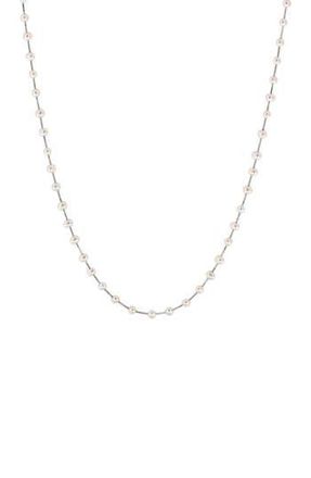 Effy 14K White Gold 3-3.5mm Freshwater Pearl Station Necklace at Nordstrom Rack