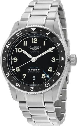 Longines Spirit Zulu Time Automatic Black Dial Mens Watch L3.802.4.53.6