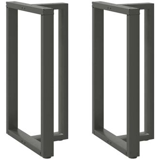 vidaXL Patas Para Mesa De Bar En Forma De T (2 Unidades), Antracita, 60 X 35 X (100-101) Cm, Acero Vidaxl