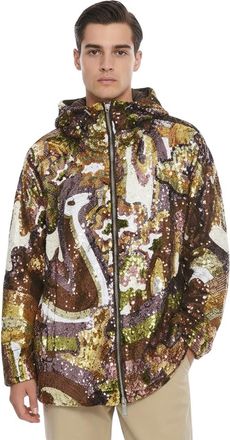 Dsquared2 Multicolor Embellished Hooded Jacket