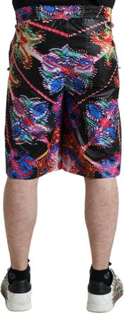 Dolce & Gabbana Multicolor Luminarie Print Men Bermuda Shorts Polyester