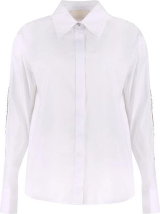 Genny Stretch Poplin Shirt - Dames - Overhemden - Wit - S - Katoen - Overhemden