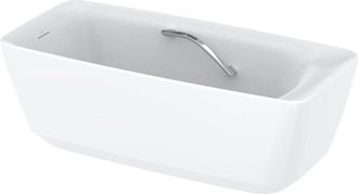 Toto Ba&ntilde;era Flotante De Pie, Con Tirador De Ba&ntilde;era, Cuadrado Blanco Mate Toto
