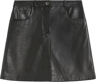 Max Mara Leather Skirts, female, Black, Size: 2XS Max Mara Weekend Skirts