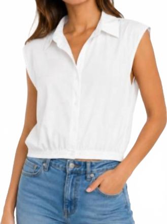 Stateside Voile Sleeveless Shirt In White
