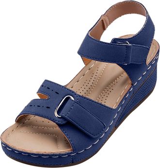 Generic Sandals for Women Strap Wedge Sandals for Women Ladies Girls Comfortable Wedges Sandals Causal Shoes Summer Sandals Women (Yellow, 6)