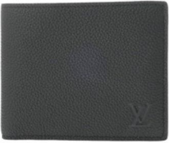 Louis Vuitton Black Leather Wallet (Bi-Fold) (Pre-Owned)