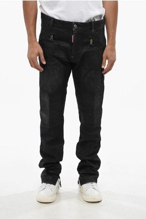 Dsquared2 Jeans HONDA COOL GUY in Denim Cerato con Spacco alla Cavigli taglia 48