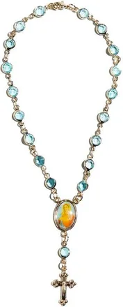 The M Jewelers NY Rosary Anklet in Gold/aquamarine at Nordstrom