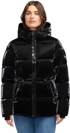 Pajar Womens Enola Channel Quilted Mid-Length Puffer in Black at Nordstrom, Size X-Small