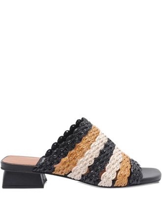 &Aacute;ngel Alarc&oacute;n 25mm Rose heeled sandals - Black