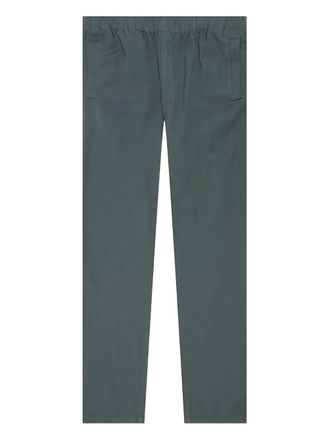 Undercover elasticated-waist herringbone straight trousers - Grey