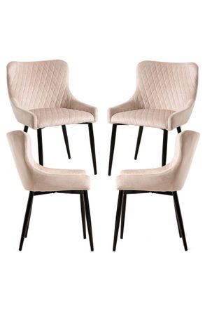 Regalos Miguel Packs Sillas Comedor - Pack 4 Sillas Sanda Terciopelo - Beige