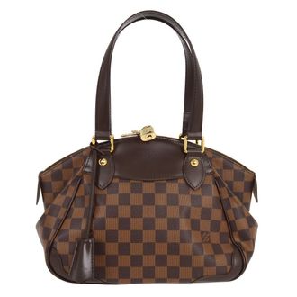 Louis Vuitton Verona Handbag Damier Brown Canvas Handbag (Pre-Owned)