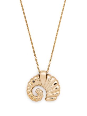 Yvonne Léon 9kt yellow gold Elephant Coquillage pendant necklace