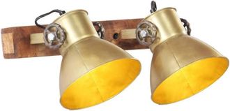 vidaXL L&aacute;mpara De Pared Industrial Lat&oacute;n 45x25 Cm E27 Vidaxl