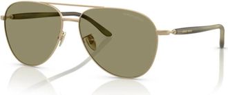 Giorgio Armani Piloten Zonnebril - Heren - Zonnebrillen - Geel - 58 MM - Accessoires