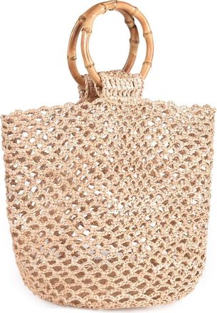 Adornia Raffia Tote Bag in Tan at Nordstrom Rack