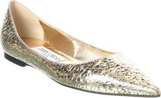 Jimmy Choo London Love Leather Flat