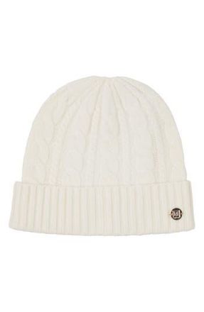 Bruno Magli Cashmere Chunky Knit Cable Hat in Ivory at Nordstrom Rack