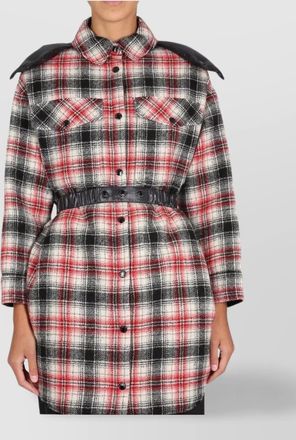Moncler reversible shirt dress belted waist