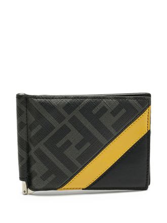 Fendi Zucca coated canvas card case - Black