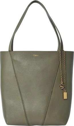 Chlo&eacute; Spin Tote Bag - Dames - Shoppers - Groen - ONE Size - Leer - Tassen