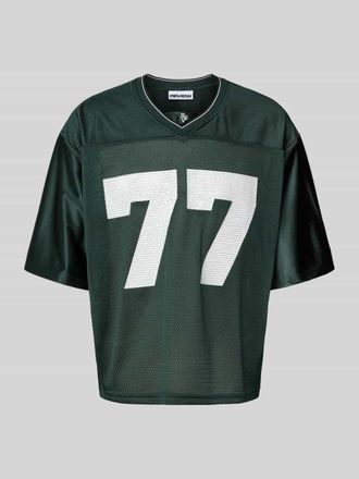 Review Trikot mit Label-Stitching in Dunkelgruen, Gr&ouml;&szlig;e L