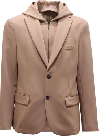 Armani Emporio Jas met Afneembare Capuchon - Heren - Blazers - Beige - S - Jassen