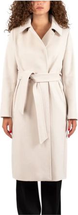Max Mara Abrigo Elegante con Dise&ntilde;o Bcollag - Coats - Mujer - Beige - 2XS