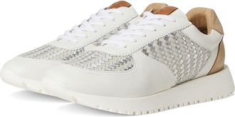 Lucky Brand Deva Woven Leather Sneaker Womens Shoes White : 5.5 B - Medium