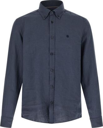 HUGO BOSS Blue Embroidery Logo Shirt