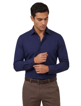 HUGO BOSS Boss Black P-Hank effen donkerblauw overhemd