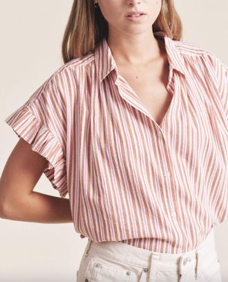Trovata Marianne B Top In Tanner Stripe