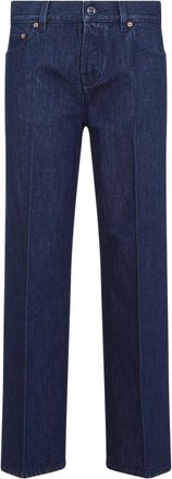 Gucci Rechtvallende Denim Broek - Dames - Regular Fit Jeans - Blauw - W26 - Denim - Jeans