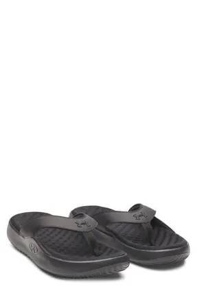 Under Armour UA Ignite Pro 8 Water Resistant Flip Flop in Black at Nordstrom, Size 16