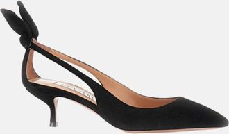 Aquazzura Black Bow-tie Pumps