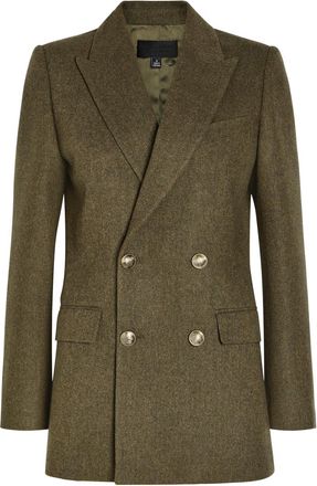 Nili Lotan Weston Double-breasted Wool Blazer - Khaki - 2 (UK6 / XS)