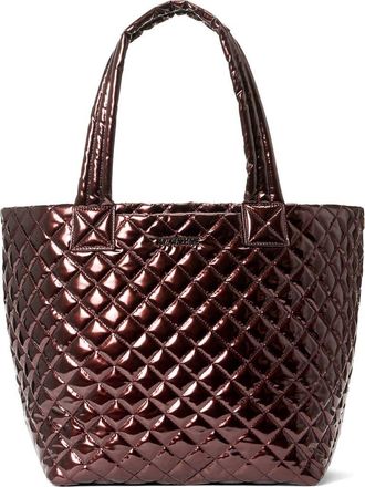 MZ Wallace Medium Metro Deluxe Quilted Nylon Tote in Bordeaux Lacquer at Nordstrom