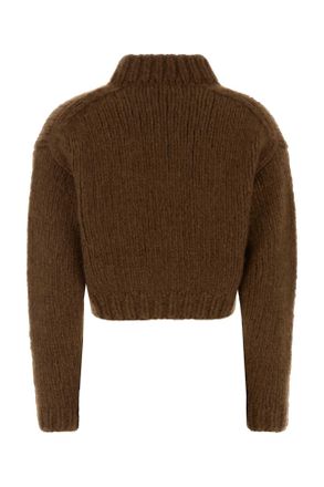 Miu Miu Womens Brown Cashmere Cardigan Tabacco Exterior: Maglieria Sweater
