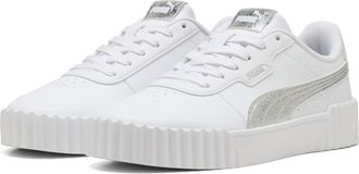 Puma Sneaker PUMA CARINA 3.0 METALLIC WHISPER, Damen, Gr. 37,5, puma wei&szlig;, puma silber, Synthetik, unifarben, Schuhe Sneaker