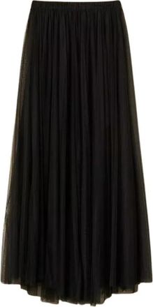 Twinset Lange Tule Rok - Dames - Maxi Rokken - Zwart - S - Tule - Rokken
