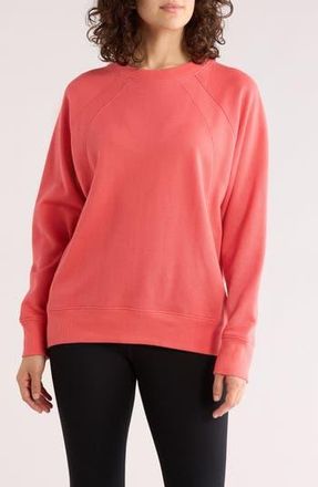 Zella Drew Crewneck Sweatshirt in Coral Sharon at Nordstrom Rack, Size X-Large