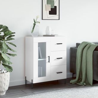 vidaXL Aparador De Madera De Ingenier&iacute;a Blanco 69,5x34x90 Cm Vidaxl