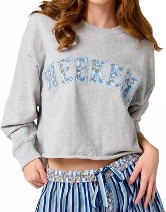 Shiraleah weekend Lounge Sweatshirt In Heather Grey